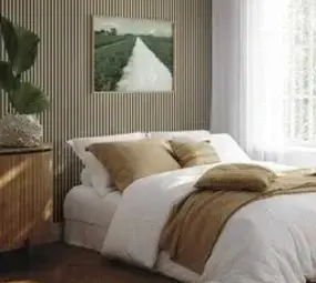 Lattenwand Silentless EIKEN 260 x 52,6 cm - akoestische wand panelen met Vilt