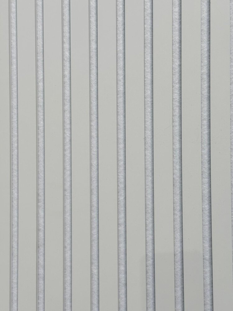 Oppio €25 PER PANEEL - 260x60 cm Wit Akoestische wand panelen lattenwand met Witte Vilt