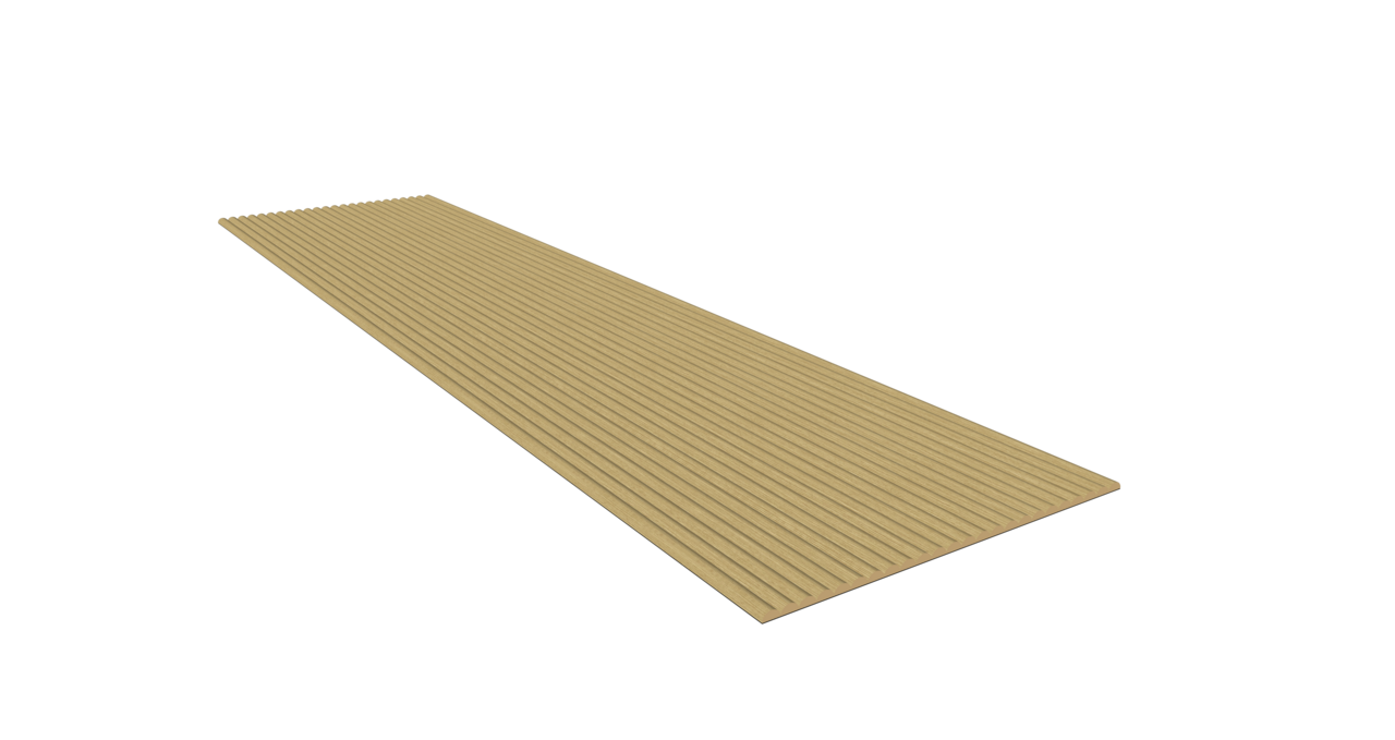 Oppio RONDE LATTEN - LICHT Eiken akoestische wand panelen lattenwand met Vilt