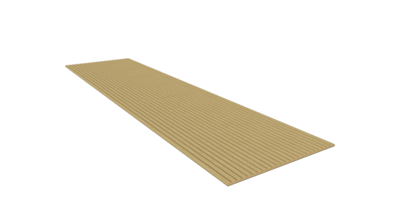 Oppio RONDE LATTEN - LICHT Eiken akoestische wand panelen lattenwand met Vilt