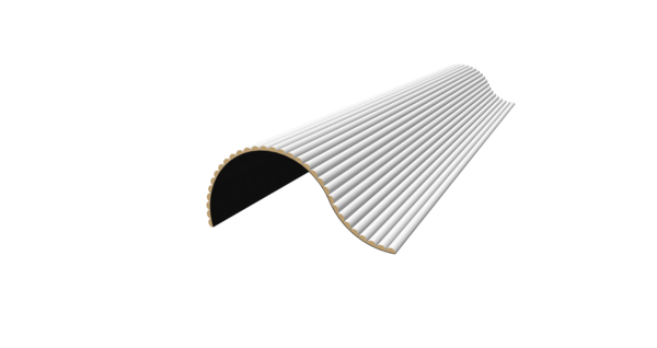 Oppio RONDE LATTEN - WIT Eiken akoestische wand panelen lattenwand met Vilt