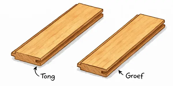 Oppio 120x280x0.5 cm - Houten Wandpaneel MERANTI