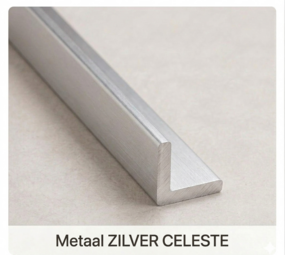Oppio Buitenhoekprofiel  tbv. Bamboo Wandpanelen  - ZILVER CELESTE