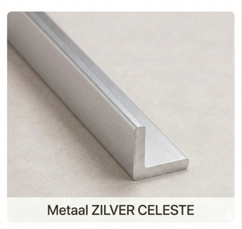 Oppio Buitenhoekprofiel  tbv. Bamboo Wandpanelen  - ZILVER CELESTE