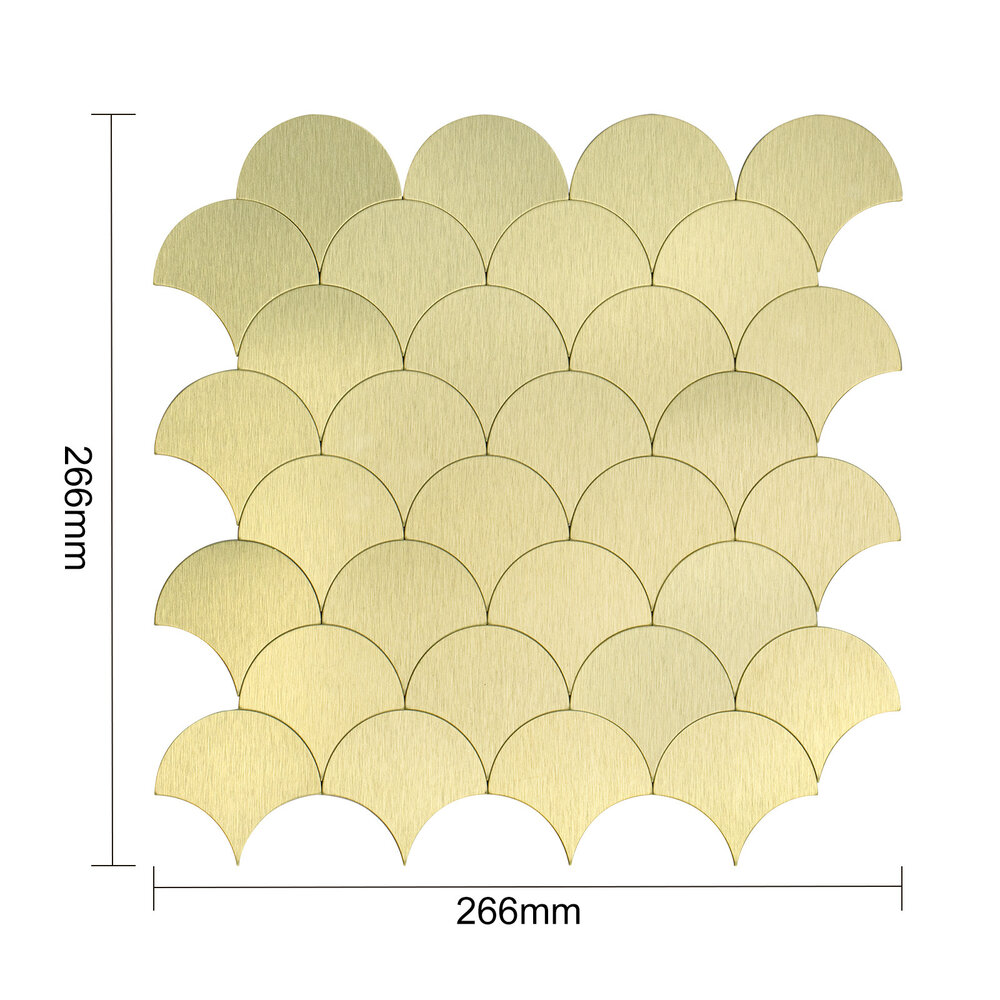 Oppio XL Goud Schelpjes - Zelfklevend Mozaiek 266x266x4mm