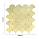 Oppio XL Goud Schelpjes - Zelfklevend Mozaiek 266x266x4mm