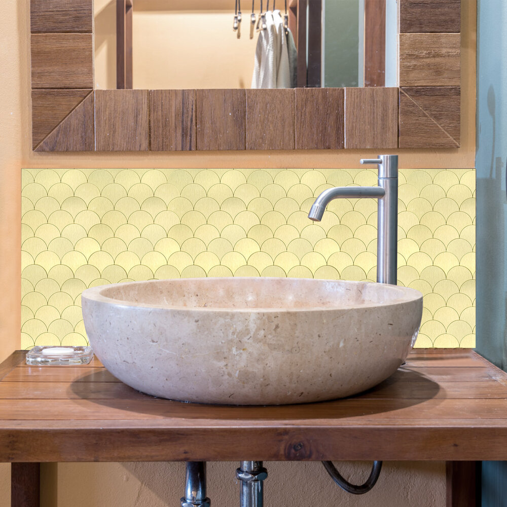 Oppio XL Goud Schelpjes - Zelfklevend Mozaiek 266x266x4mm