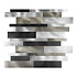 Zilver-Zwart Geborsteld ALU Wildverband - Zelfklevend Mozaiek 303x298x4mm Zilver-Zwart Geborsteld ALU Wildverband - Zelfklevend Mozaiek 303x298x4mm