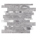 Oppio Grijs-Zilver Natuursteen ALU Wildverband - Zelfklevend Mozaiek 303x298x4mm Oppio Grijs-Zilver Natuursteen ALU Wildverband - Zelfklevend Mozaiek 303x298x4mm