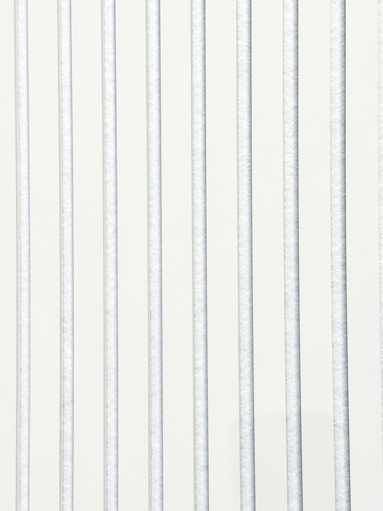 Oppio €25 PER PANEEL - 260x60 cm Wit Akoestische wand panelen lattenwand met Witte Vilt