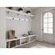 Oppio €25 PER PANEEL - 260x60 cm Wit Akoestische wand panelen lattenwand met Witte Vilt