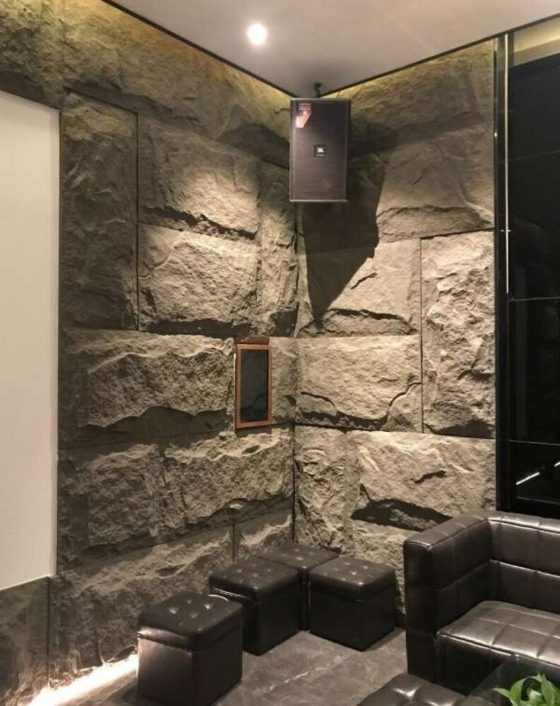 Oppio 3D XL CEMENT GREY Rockstone Wandpaneel 60x120