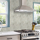 Oppio XL Visgraat Stone Taupe - Zelfklevend Mozaïek