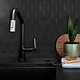 Oppio XL Midnight Black HEXAGON  MAT - Zelfklevende Mozaïek