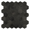 XL Antraciet Leisteen HEXAGON - Zelfklevend Mozaïek  290x288mm