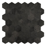 Oppio XL Antraciet Leisteen HEXAGON - Zelfklevend Mozaïek  290x288mm