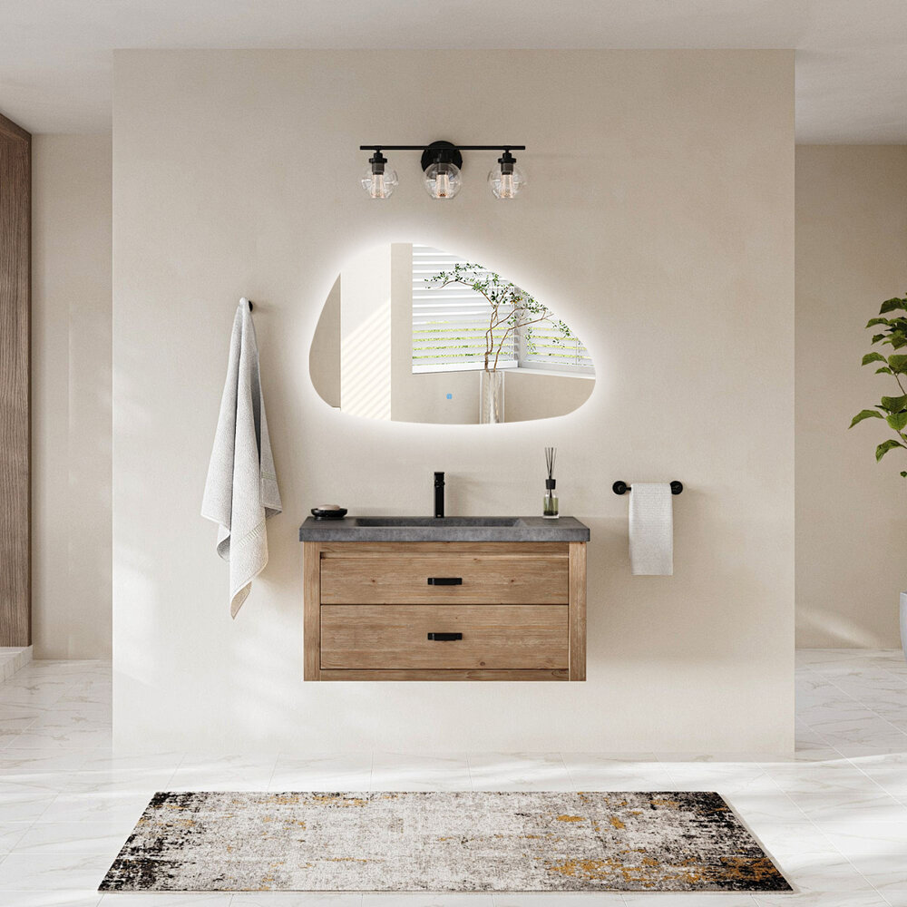 Oppio ARTSY - 100 CM ( Randloos ) Toilet / Badkamerspiegel met verlichting Oppio ARTSY - 100 CM ( Randloos ) Toilet / Badkamerspiegel met verlichting