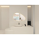 Oppio ARTSY - 100 CM ( Randloos ) Toilet / Badkamerspiegel met verlichting Oppio ARTSY - 100 CM ( Randloos ) Toilet / Badkamerspiegel met verlichting