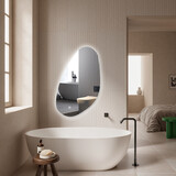 Oppio AQUA - 39.2x60 CM ( Randloos ) Toilet / Badkamerspiegel met verlichting