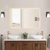 Oppio PRISMA Vierkant 120x80 ( RANDLOOS ) Badkamerspiegel met verlichting