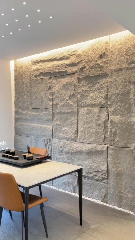 Oppio 3D XL MARFIL Rockstone Wandpaneel 60x120