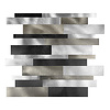 Zilver-Zwart Geborsteld ALU Wildverband - Zelfklevend Mozaiek 303x298x4mm