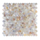 Oppio SHELL Tiles - Mother of PEARL HEXAGON wit - Zelfklevend Mozaiek 305x305x3.3mm