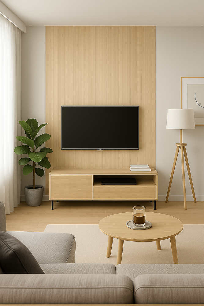 Oppio 120x280x0.5 cm - Houten Wandpaneel SANDSTONE OAK
