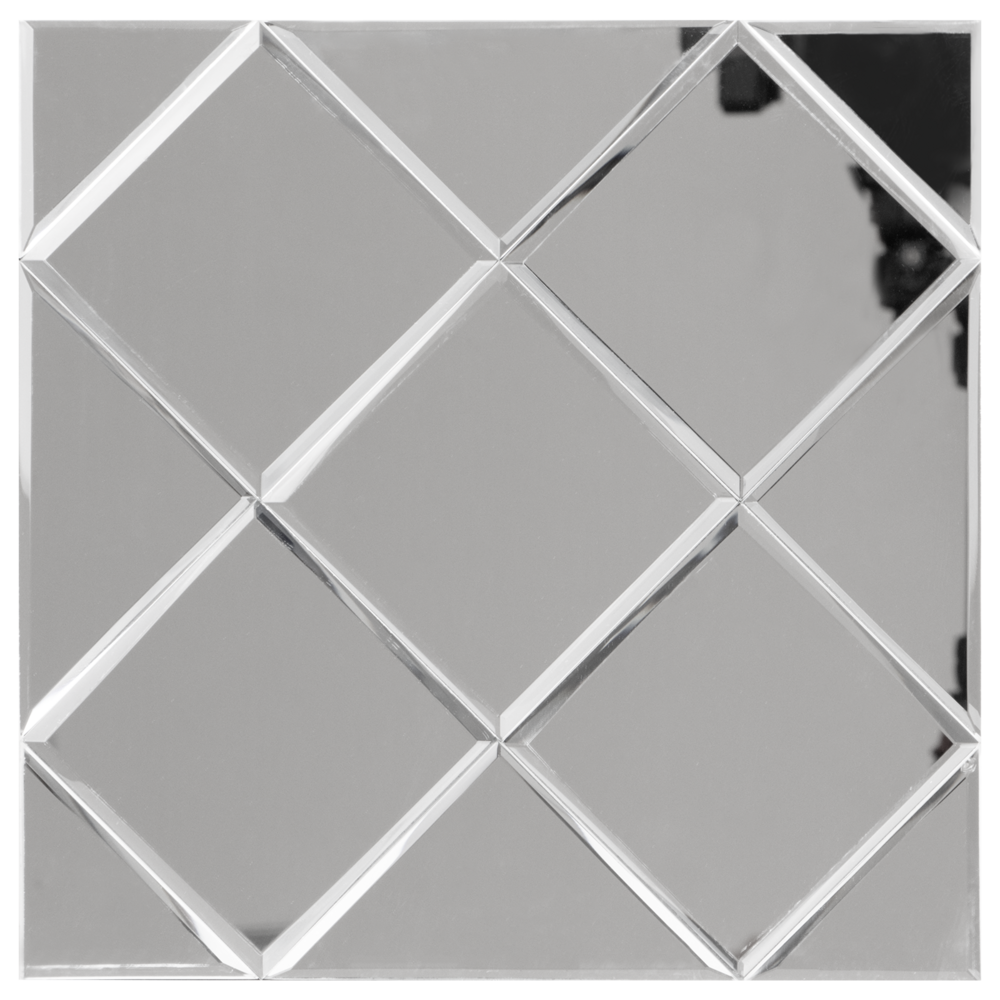 Oppio Silver Glass - Zelfklevend Mozaiek 300x300x4mm