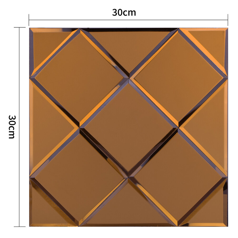 Oppio COPPER Glass Mat - Zelfklevend Mozaiek 300x300x4mm