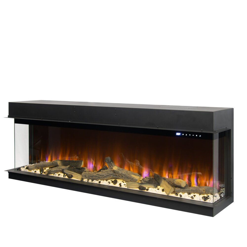 Oppio Amsterdam 30CM DIEP - 220 CM 3D INBOUW Elektrische Sfeerhaard MET VERWARMING + WIFI + APP FUNCTIE Oppio Amsterdam 30CM DIEP - 220 CM 3D INBOUW Elektrische Sfeerhaard MET VERWARMING + WIFI + APP FUNCTIE