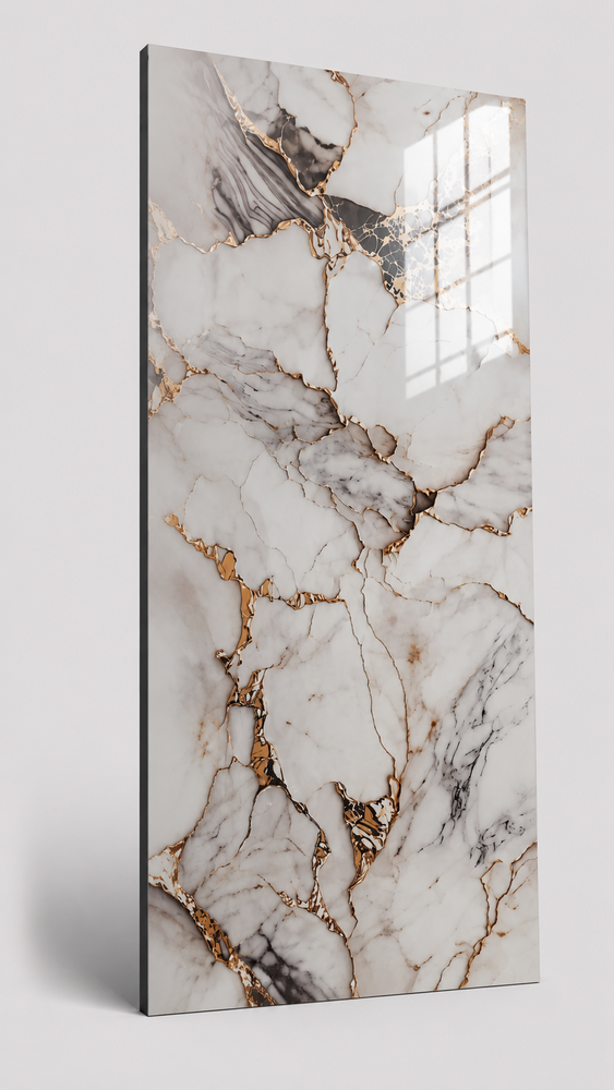 Oppio €37 PER PANEEL - 120x280x0,3 cm - PVC Wandpaneel Fantasy Gold -  Hoogglans
