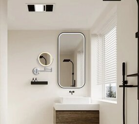 Oppio COSMO make-up spiegel (CHROOM) Toilet / Badkamerspiegel met verlichting