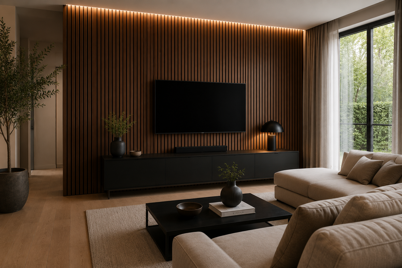 Oppio €25 PER PANEEL - 60x260 cm WENGE akoestische wand panelen Oppio €25 PER PANEEL - 60x260 cm WENGE akoestische wand panelen