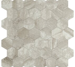 Oppio XL Stone Taupe HEXAGON - Zelfklevend Mozaïek 290x288mm