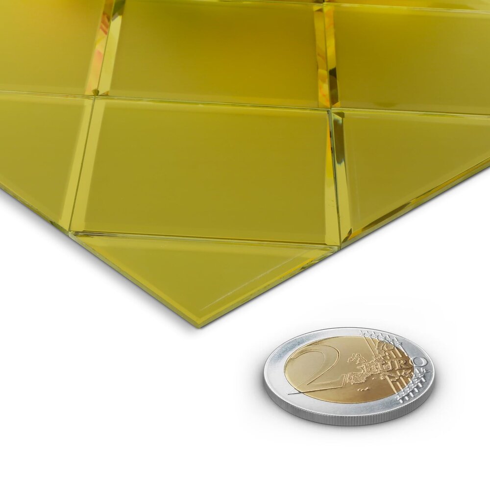 Oppio GOLD Glass Mat - Zelfklevend Mozaiek 300x300x4mm Oppio GOLD Glass Mat - Zelfklevend Mozaiek 300x300x4mm