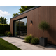 Oppio €20.99 Per Stuk - MAHONIE - Zwarte strepen - Gevelbekleding – Composiet | 290 x 22 cm | Gevel | Tuin