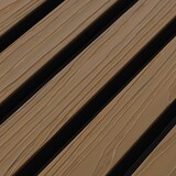 Oppio €20.99 Per Stuk - TEAK - Zwarte strepen -  Gevelbekleding – Composiet | 290 x 22 cm | Gevel | Tuin | 3D Houtnerf