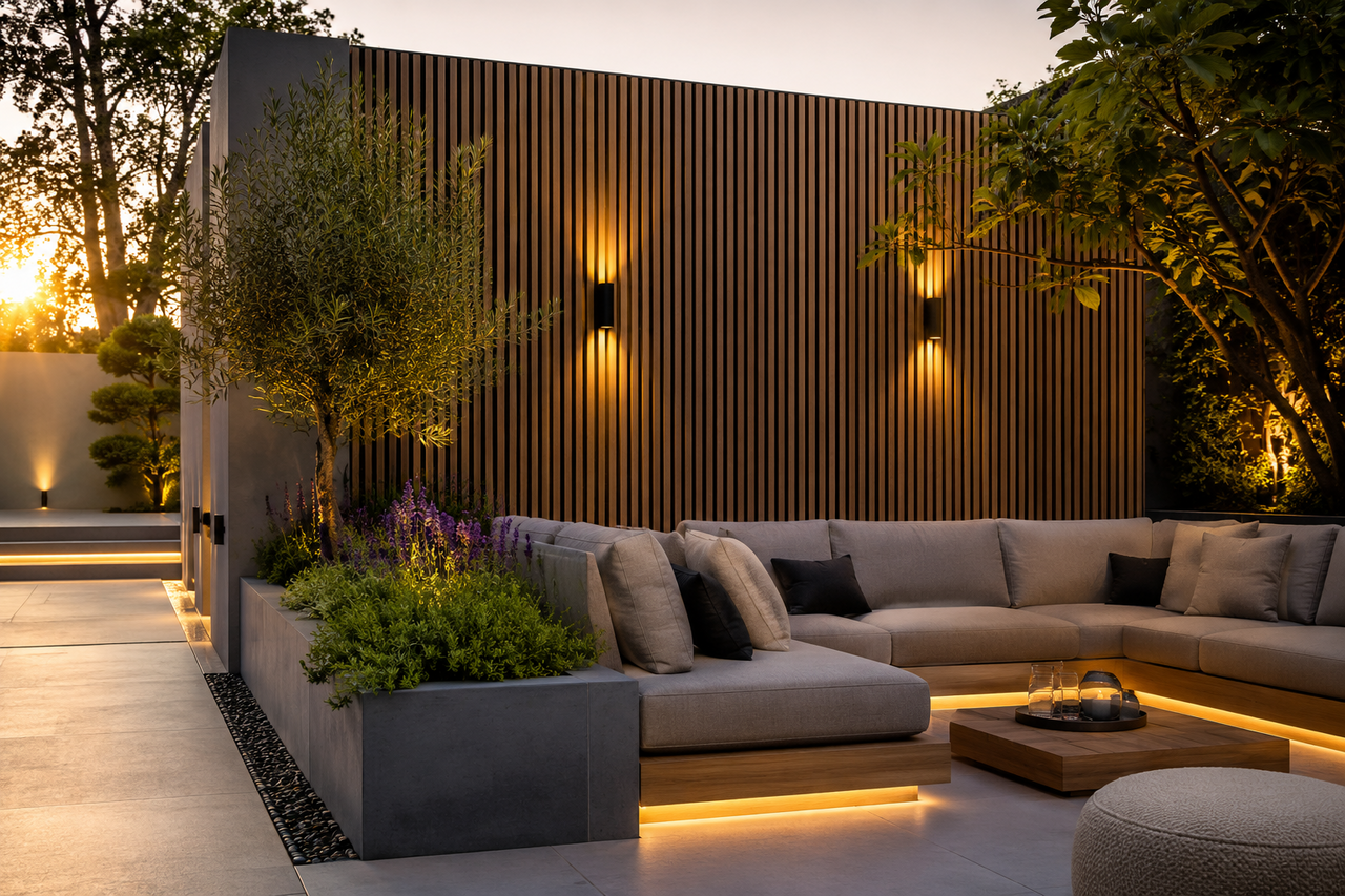 Oppio €20.99 Per Stuk - TEAK - Zwarte strepen - Gevelbekleding – Composiet | 290 x 22 cm | Gevel | Tuin | 3D Houtnerf Oppio €20.99 Per Stuk - TEAK - Zwarte strepen - Gevelbekleding – Composiet | 290 x 22 cm | Gevel | Tuin | 3D Houtnerf