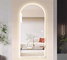 Oppio TUBA XXL Randloos Spiegel 100×180 tbv Woonkamer / Badkamer met Verlichting