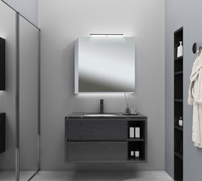 VANITY Spiegelkast 60x60 ( RANDLOOS ) Badkamerspiegel met verlichting