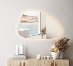Oppio ARTSY - 60 CM ( Randloos ) Toilet / Badkamerspiegel met verlichting
