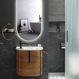 Oppio ELLIPS - 40x75 CM ( Randloos ) Toilet / Badkamerspiegel met verlichting