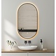 Oppio ELLIPS - 50x100 CM ( ZWART ) Toilet / Badkamerspiegel met verlichting