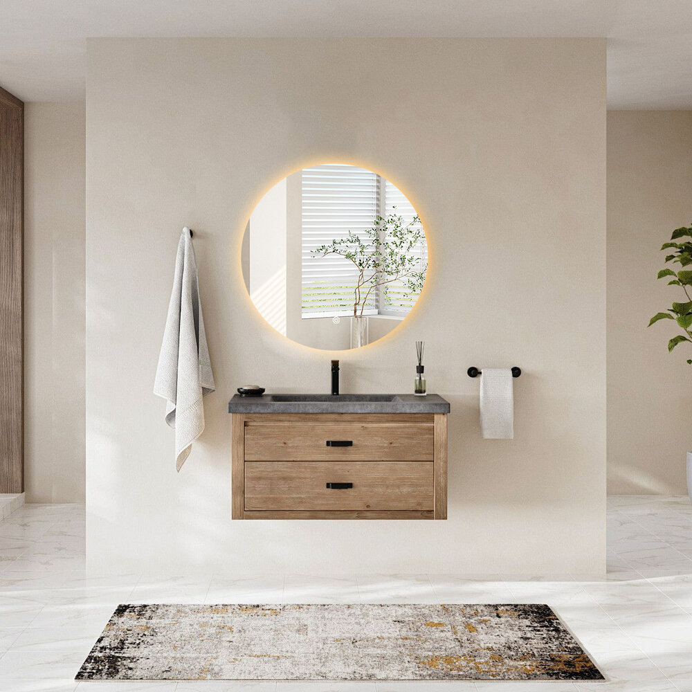 Oppio LUNA - 60 CM ( Randloos ) Badkamerspiegel met verlichting