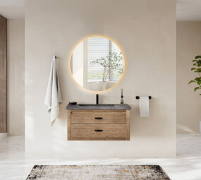 Oppio LUNA - 60 CM ( Randloos ) Badkamerspiegel met verlichting