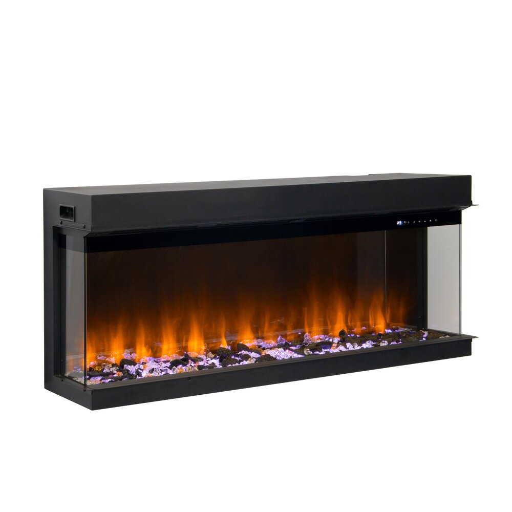 Oppio Amsterdam - 127 CM 3D INBOUW Elektrische Sfeerhaard MET VERWARMING + WIFI + APP FUNCTIE Oppio Amsterdam - 127 CM 3D INBOUW Elektrische Sfeerhaard MET VERWARMING + WIFI + APP FUNCTIE