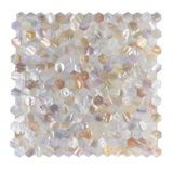 Oppio SHELL Tiles - Mother of PEARL HEXAGON wit - Zelfklevend Mozaiek 305x305x3.3mm Oppio SHELL Tiles - Mother of PEARL HEXAGON wit - Zelfklevend Mozaiek 305x305x3.3mm