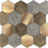 Oppio Koper XL Taupe Grijs HEXAGON  - Zelfklevend Mozaiek 29.2x25.4x4mm