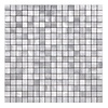 Geborsteld MINI blokjes Zilver - Zelfklevend Mozaiek 265x265x4mm